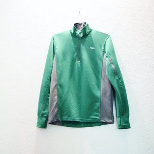 FILA Green Half Zip Athletic Track Jacket | Size M